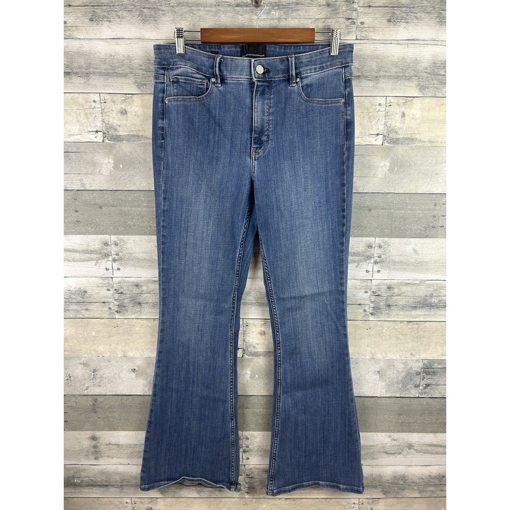 White House Black Market High Rise Flare Jeans 10